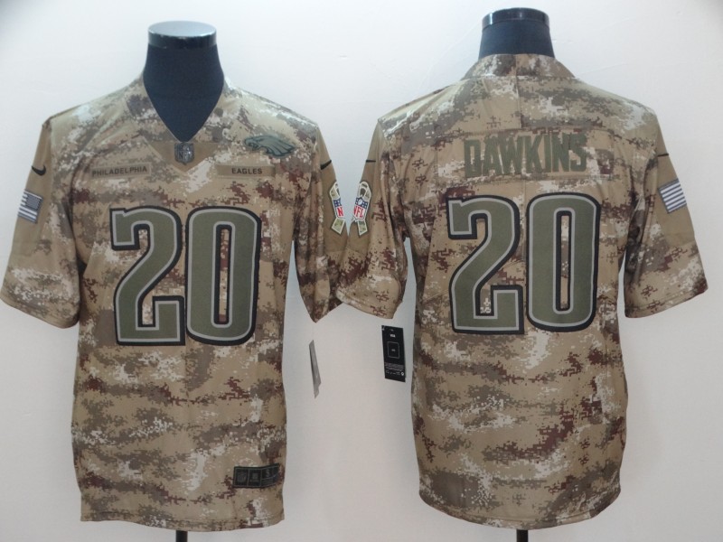 Men's Philadelphia Eagles Brian Dawkins #20 Camouflage Jersey
